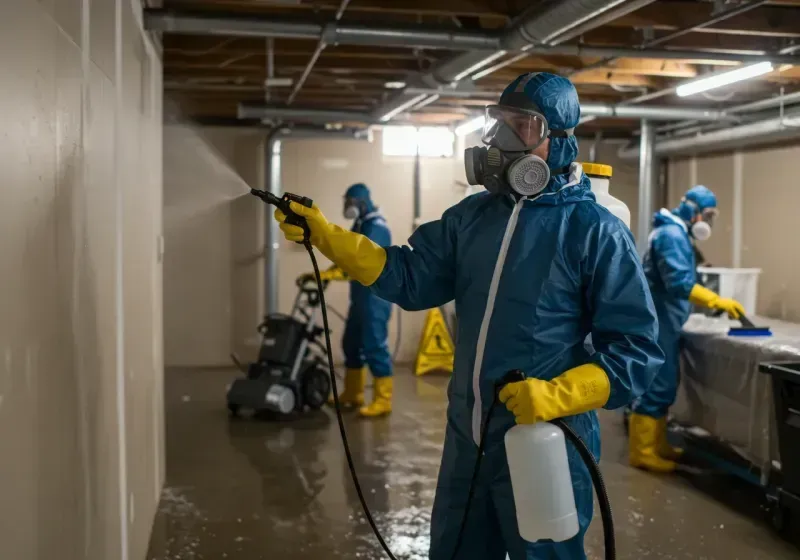 Basement Sanitization and Antimicrobial Treatment process in Sherwood, OR