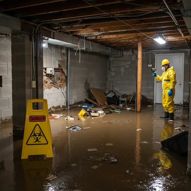 Flooded Basement Electrical Hazard in Sherwood, OR Property